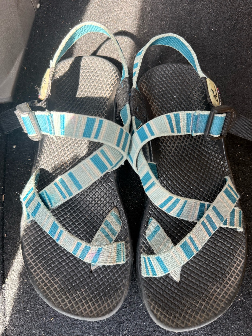Chaco Women's Blue Striped Outdoor Sandals